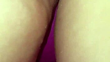 During a closeup massage, her panties teased from a rear view angle