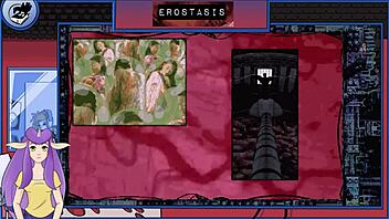 Sinfully Weird Anime Game With Brunette And Monster