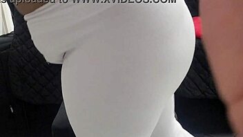 Latina amateur shows off torn pants and big ass 😏