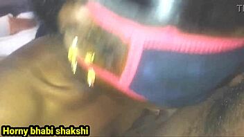 Horny Aunty Gives Blowjob and Rides Husband Outdoors