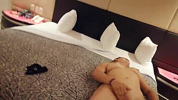 Mexican beauty's second casting session at a hostel