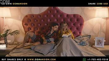 Blonde and Latina friends explore together