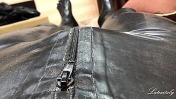 Wearing latex toe socks, I tease my feet in stockings for your fetish pleasure. Feel the rubber on my toes!