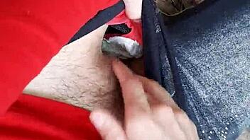 my girlfriend and i peep on passers-by in park while masturbating