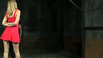 hogtied babe teased by dominant fingers