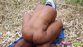 having sex in the bush feels so damn good with big tits and hairy pussy