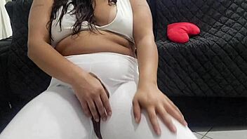 Latina amateur shows off torn pants and big ass 😏