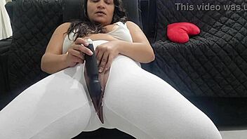 Latina amateur shows off torn pants and big ass 😏
