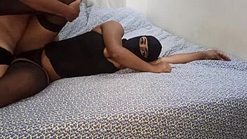 Masked Wife Fucks Husband's Best Friend in Raw Amateur Action at Home