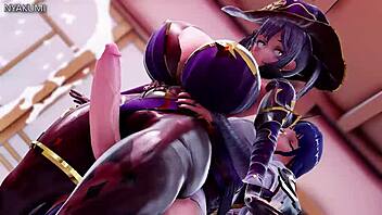 Oppai Impact with Futanari