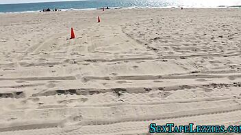 Real blonde lesbian licks pussy in homemade POV