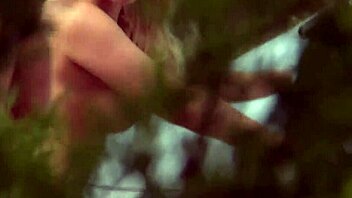 karlie simon gets rough outdoor banging, naked blowjob on tits
