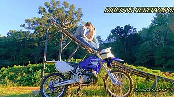 Fucking Hard On Motorcycle Track