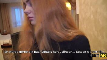 Debt4k Redhead Teen Seduces Credit Agent with Rough Sex!