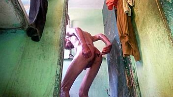 Sexy twink rips clothes in striptease