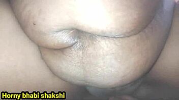 Horny Aunty Gives Blowjob and Rides Husband Outdoors