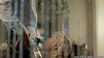 beautiful milf gives handjob and blowjob