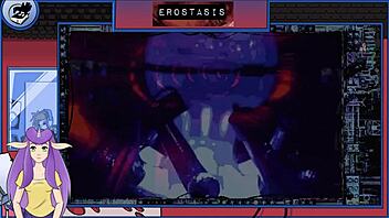 Sinfully Weird Anime Game With Brunette And Monster