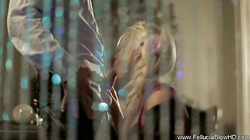 beautiful milf gives handjob and blowjob