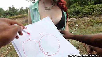 hot redhead aurora rose takes big black cock