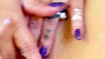 Shaved Wet Pussy With Ass Plug In Shower