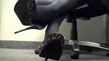 Unintentional foot massage in pantyhose leads to orgasm