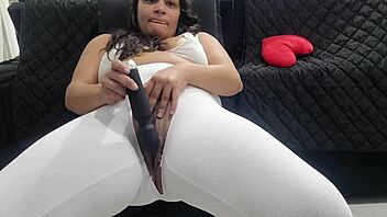 Latina amateur shows off torn pants and big ass 😏