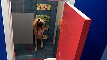 Cam slut bathes wildly!