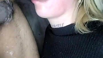 hey, blanquita, choke on that black cock deep