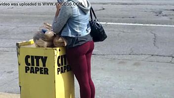 single black beauty on the bus after shopping—hidden curves tempting you?