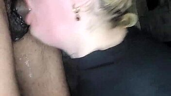 hey, blanquita, choke on that black cock deep