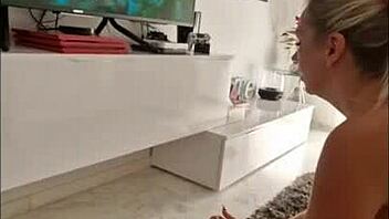 Horny Wife Rides Sybian While Playing Playstation Nonstop