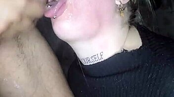 hey, blanquita, choke on that black cock deep