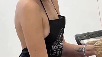 he dragged me to model his huge dick, got naked, and we had wild sex at home, oops