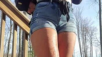 Amateurs ignoring messy outdoor public desperation