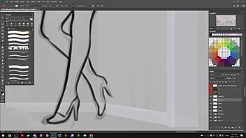 In summertime saga, darkcookie streams an erotic game on picarto