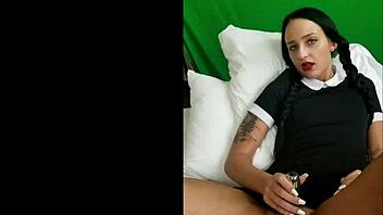 Alli Black in cosplay masturbates with toys, cumming hard for you