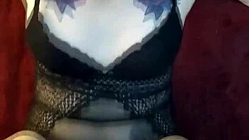 First footjob in stockings, wow, what a teen try!