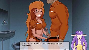 Handjob fun with big cock orgasm