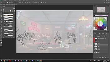 In summertime saga, darkcookie streams an erotic game on picarto