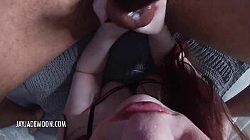 jade's wet interracial pov blowjob on big black cock