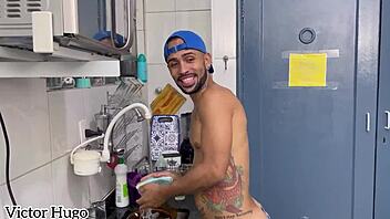 wanna fuck in the kitchen? bareback anal with young guys