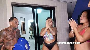 Massive Orgy Slams Big Booty Latina Hard