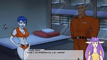 Handjob fun with big cock orgasm