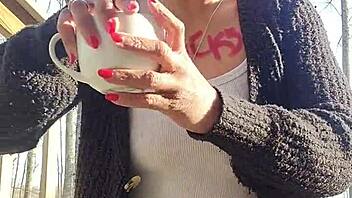 Amateurs ignoring messy outdoor public desperation