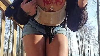 Amateurs ignoring messy outdoor public desperation