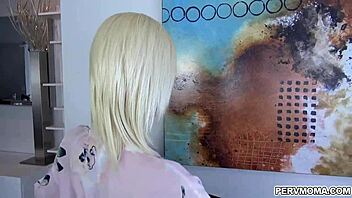 stepson enjoys olivia blu's hot blowjob on his cock