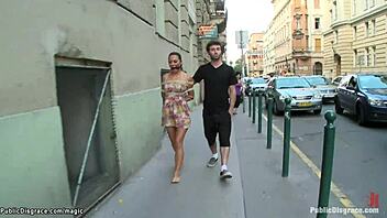 romanian slut banging hard on wild streets, damn crazy!
