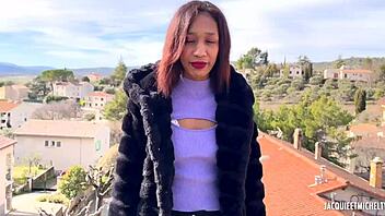 Ebony Teen Reyna's Intense Casting Blowjob