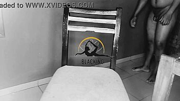 Ebony babe fingered close up.